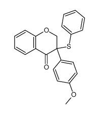 3-(4-methoxyphenyl)-3-phenylthio-2,3-dihydro-(4H)-benzopyran-4-one Structure
