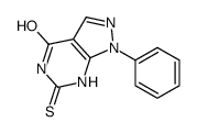 6-巯基-1-苯基-1,5-二氢-4H-吡唑并[3,4-d]嘧啶-4-酮结构式