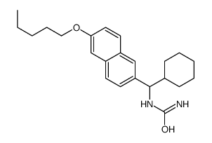 [cyclohexyl-(6-pentoxynaphthalen-2-yl)methyl]urea结构式