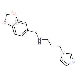 (2H-1,3-benzodioxol-5-ylmethyl)[3-(1H-imidazol-1-yl)propyl]amine structure