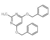 Pyrimidine,2-methyl-4,6-bis(phenylmethoxy)- Structure