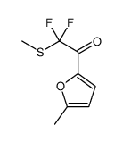 Ethanone, 2,2-difluoro-1-(5-methyl-2-furanyl)-2-(methylthio)- (9CI) Structure