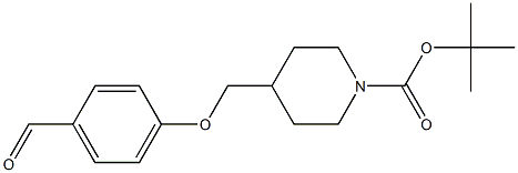 4-(1-t-Butoxycarbonylpiperidin-4-ylmethoxy)benzaldehyde结构式
