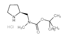 (S)-甲基(吡咯烷-2-甲基)氨基甲酸叔丁酯结构式