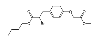 methyl 4-(2-bromo-2-n-butoxycarbonylethyl)phenoxyacetate结构式