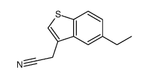 2-(5-ethyl-1-benzothiophen-3-yl)acetonitrile结构式