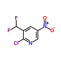 Pyridine,2-chloro-3-(difluoromethyl)-5-nitro- structure