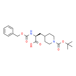 (s)-2-(cbz-amino)-3-(1-boc-piperidin-4-yl)propanoic acid structure