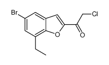 1-(5-bromo-7-ethyl-2-benzofuryl)-2-chloroethan-1-one结构式