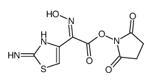 (2,5-dioxopyrrolidin-1-yl) 2-(2-amino-1,3-thiazol-4-yl)-2-hydroxyiminoacetate结构式