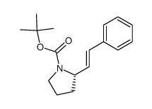 (S)-N-(tert-butoxycarbonyl)-2-(2-phenyl)ethenylpyrrolidine结构式