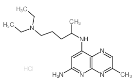 Pyrido[2,3-b]pyrazine-6,8-diamine,N8-[4-(diethylamino)-1-methylbutyl]-3-methyl-, hydrochloride (1:2)结构式