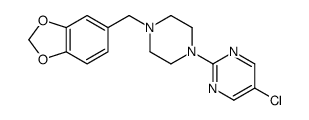 5-Chloro-2-(4-piperonyl-1-piperazinyl)pyrimidine结构式