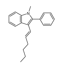 1-(N-Methyl-2'-phenylindol-3-yl)hex-1-ene Structure