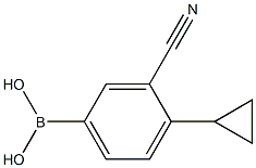 (3-cyano-4-cyclopropylphenyl)boronic acid结构式