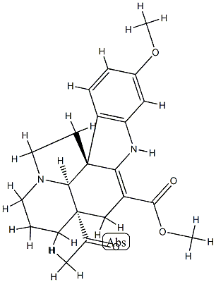 2,3-Didehydro-16-methoxy-20-oxoaspidospermidine-3-carboxylic acid methyl ester结构式