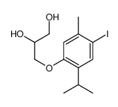 3-(4-iodo-5-methyl-2-propan-2-ylphenoxy)propane-1,2-diol结构式