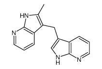 3,3'-Methylenebis[2-methyl-1H-pyrrolo[2,3-b]pyridine]结构式