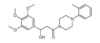 1-[3-(3,4,5-Trimethoxyphenyl)-3-hydroxypropanoyl]-4-(2-methylphenyl)piperazine结构式