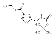 5-( N-BOC )氨基甲基异恶唑-3-羧酸酯结构式
