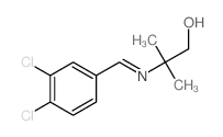 1-Propanol,2-[[(3,4-dichlorophenyl)methylene]amino]-2-methyl-结构式