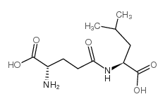 N-L-gamma-谷氨酰-L-亮氨酸结构式