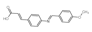 4-[(4-甲氧基苯亚甲基)氨基]肉桂酸结构式