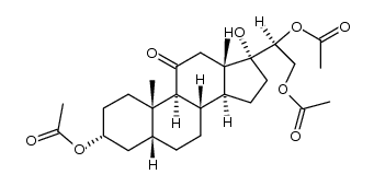 3α,20αF,21-triacetoxy-17-hydroxy-5β-pregnan-11-one Structure