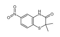 2,2-dimethyl-6-nitro-2H-1,4-benzothiazin-3(4H)-one structure