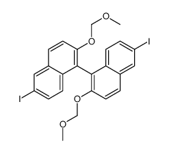 (R)-6,6'-DIIODO-2,2'-BIS(METHOXYMETHOXY)-1,1'-BINAPHTHALENE结构式
