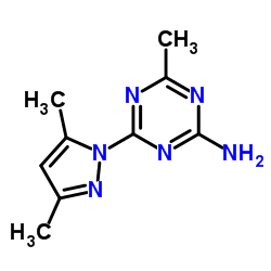 4-(3,5-Dimethyl-1H-pyrazol-1-yl)-6-methyl-1,3,5-triazin-2-amine结构式