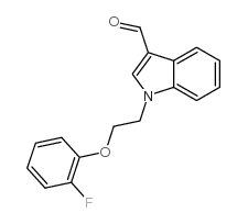 1-[2-(2-fluorophenoxy)ethyl]indole-3-carbaldehyde结构式