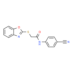2-(1,3-Benzoxazol-2-ylsulfanyl)-N-(4-cyanophenyl)acetamide结构式