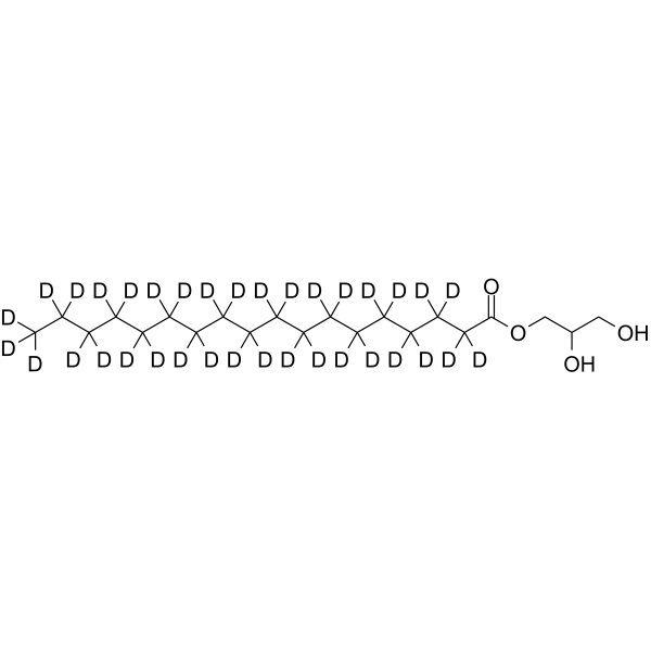 (±)-Glyceryl 1-monooctadecanoate-d35 Structure