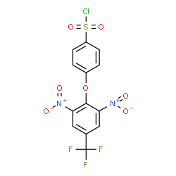 4-[2,6-DINITRO-4-(TRIFLUOROMETHYL)PHENOXY]BENZENESULFONOYL CHLORIDE结构式