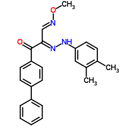 (2E,3E)-1-(4-Biphenylyl)-2-[(3,4-dimethylphenyl)hydrazono]-3-(methoxyimino)-1-propanone结构式