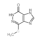 2-methylsulfanyl-3,4,7,9-tetrazabicyclo[4.3.0]nona-1,6,8-trien-5-one Structure