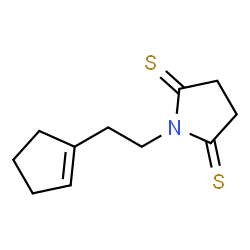 2,5-Pyrrolidinedithione,1-[2-(1-cyclopenten-1-yl)ethyl]- Structure