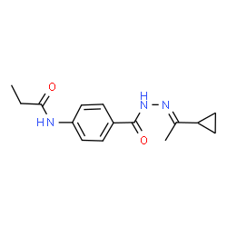 N-(4-{[2-(1-cyclopropylethylidene)hydrazino]carbonyl}phenyl)propanamide结构式