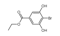 3,5-dihydroxy-4-bromobenzoic acid ethyl ester structure