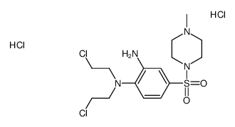 1-N,1-N-bis(2-chloroethyl)-4-(4-methylpiperazin-1-yl)sulfonylbenzene-1,2-diamine,dihydrochloride结构式