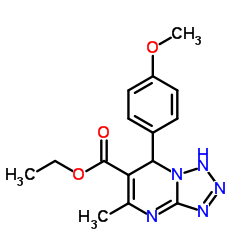 TETRAZOLO[1,5-A]PYRIMIDINE-6-CARBOXYLIC ACID, 1,7-DIHYDRO-7-(4-METHOXYPHENYL)-5-METHYL-, ETHYL ESTER Structure