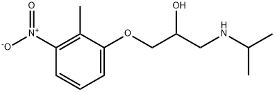 1-(2-Methyl-3-nitrophenoxy)-3-(isopropylamino)-2-propanol结构式