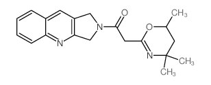 1-(1,3-dihydropyrrolo[3,4-b]quinolin-2-yl)-2-(4,4,6-trimethyl-5,6-dihydro-1,3-oxazin-2-yl)ethanone结构式