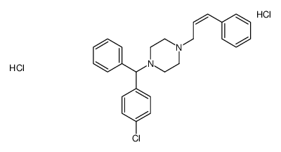 1-[(4-chlorophenyl)-phenylmethyl]-4-[(E)-3-phenylprop-2-enyl]piperazine,dihydrochloride Structure