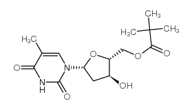 [3-hydroxy-5-(5-methyl-2,4-dioxo-pyrimidin-1-yl)oxolan-2-yl]methyl 2,2-dimethylpropanoate结构式