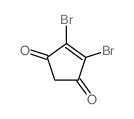 2,3-dibromocyclopent-2-ene-1,4-dione结构式