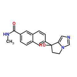 6-(7-Hydroxy-6,7-dihydro-5H-pyrrolo[1,2-c]imidazol-7-yl)-N-methyl-2-naphthamide Structure