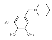 2,6-dimethyl-4-(piperidin-1-ylmethyl)phenol Structure