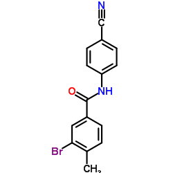3-Bromo-N-(4-cyanophenyl)-4-methylbenzamide结构式